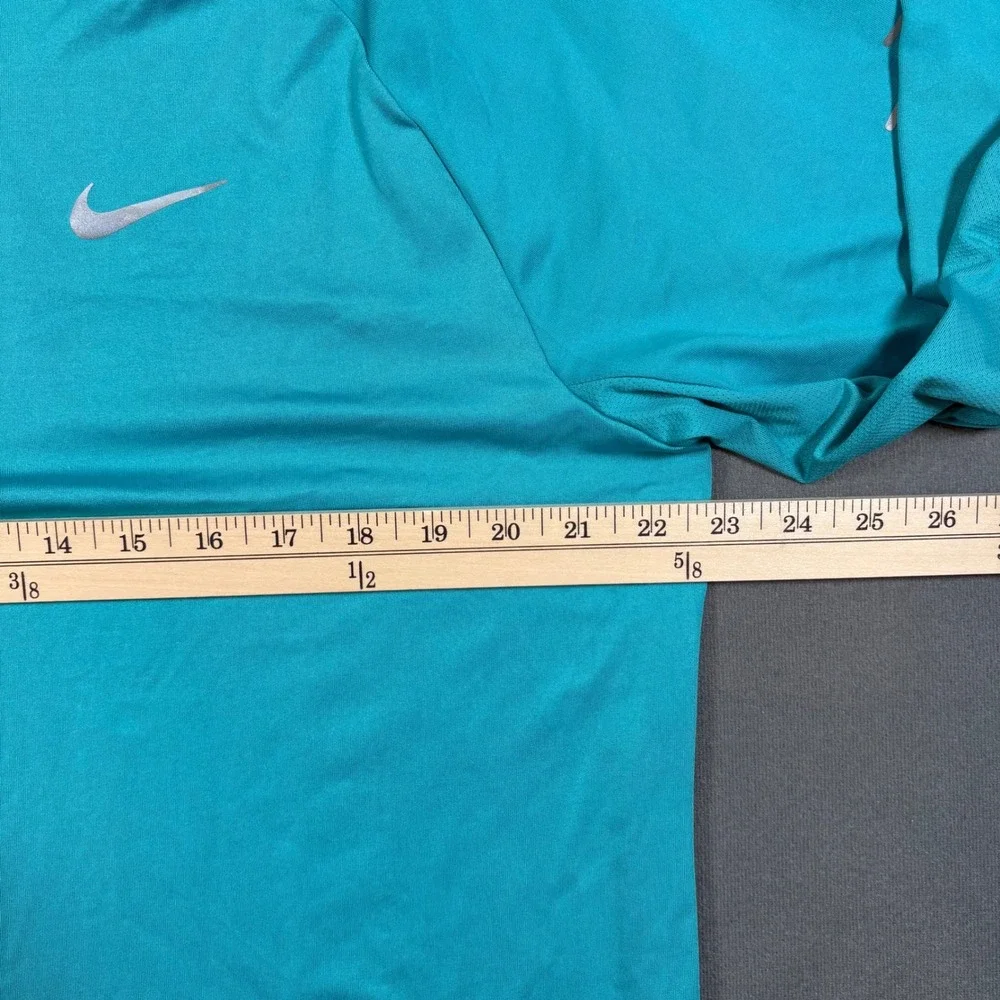 Nike Stride Mens Dri-FIT 1/2 Zip Running Mid Layer Dusty Cactus Blue Green Large